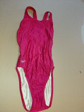 Red Vintage High Thigh One Piece Speedo Swimsuit Women's Size 10/36